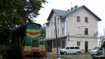 Vpravn budova s lokomotivou ME 3 Ukrajinskch eleznic