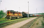 742.242+310.072 v soupravovm vlaku z Chomutova do Plzn pi kiovn ve st. Horn Bza 4.5.2002