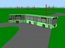 Prototyp mstskho kloubovho autobusu A-KWEM2 odbouje k hradu...