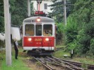 Gmunden Seebahnhof, posun hnacho vozidla, kter pivezlo rann koln vlak z Vorchdorfu