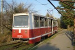 Konen linky 5. V tto tramvaji je "muzeum" tramvaj - text, fotky.