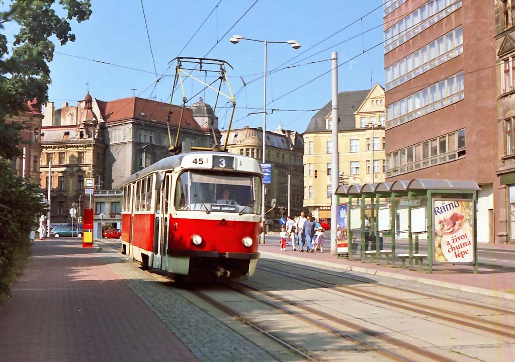 16.08.1997 - Liberec aldovo nm. Tram. T3 ev.. 45
