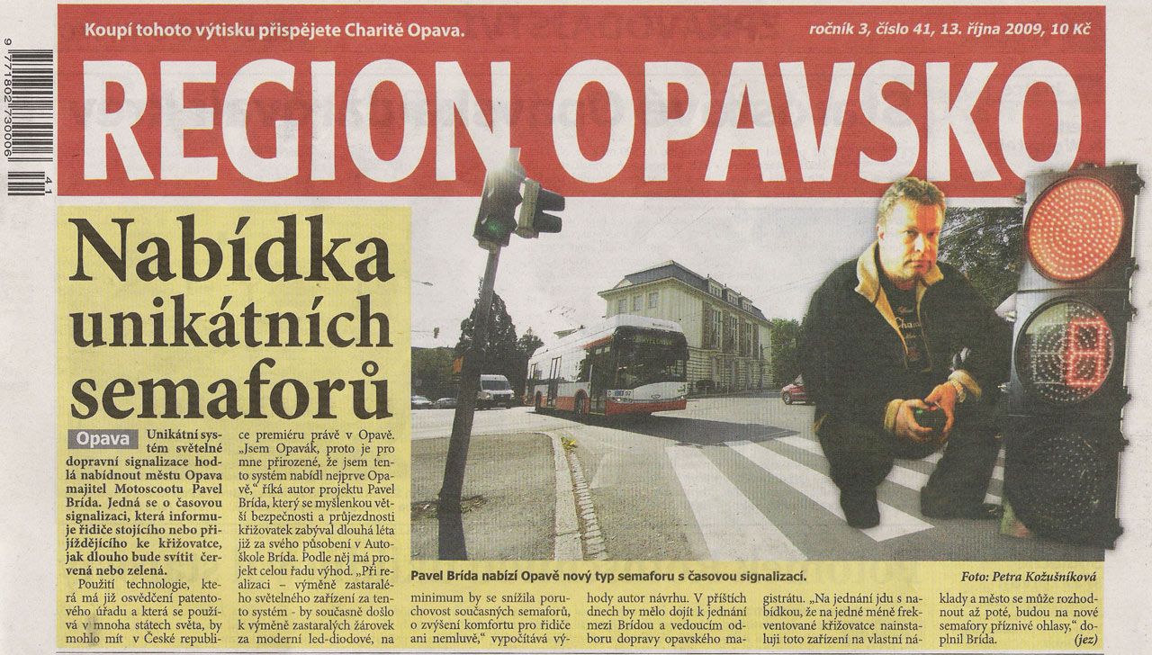 Nabdka uniktnch semafor - REGION OPAVSKO - 13. jna 2009