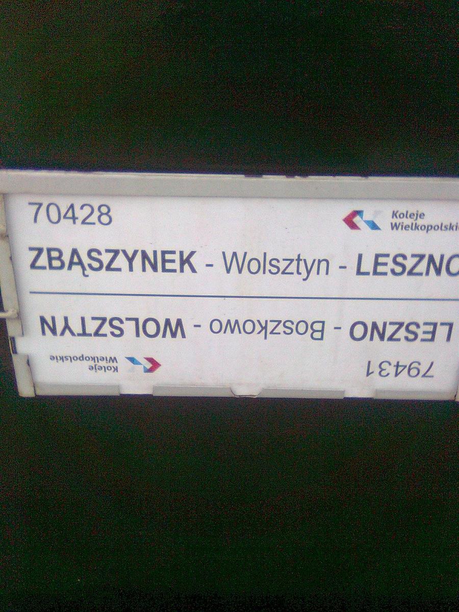 Zbaszynek - Koleje Wielkopolskie - vlak do Wolsztyna