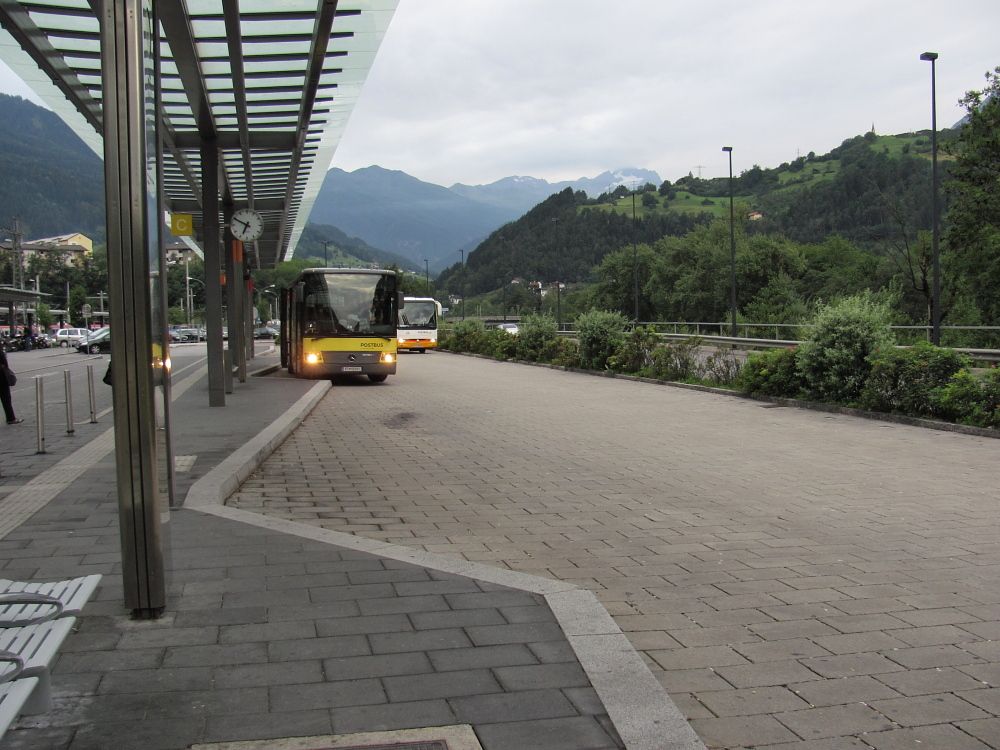 Autobusov terminl ped ndram Landeck-Zams