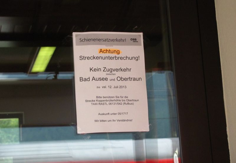 S informovnm o tom, jak jet ve smru na Bad Aussee/Stainach-I., se moc neprali :-(