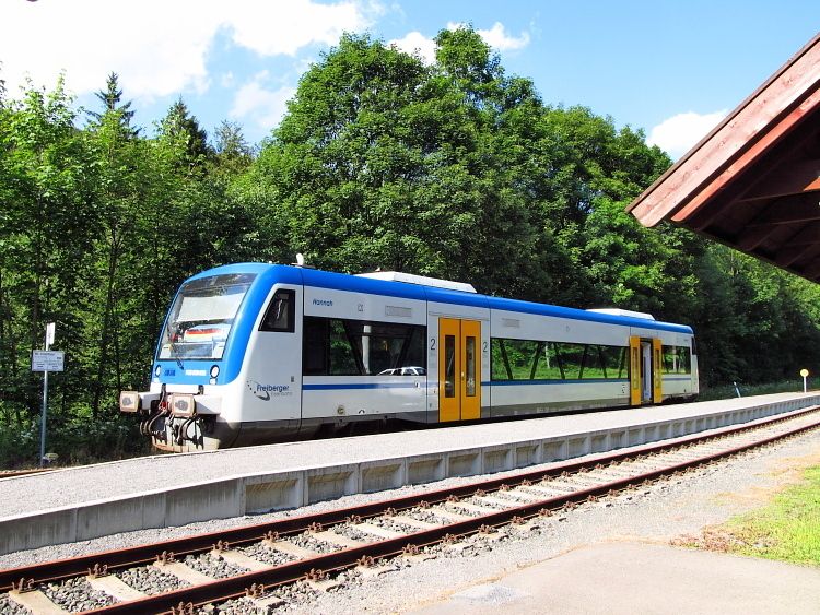 Holzhau, RS1 dopravce FEG (Freiberger Eisenbahngesellschaft) na 