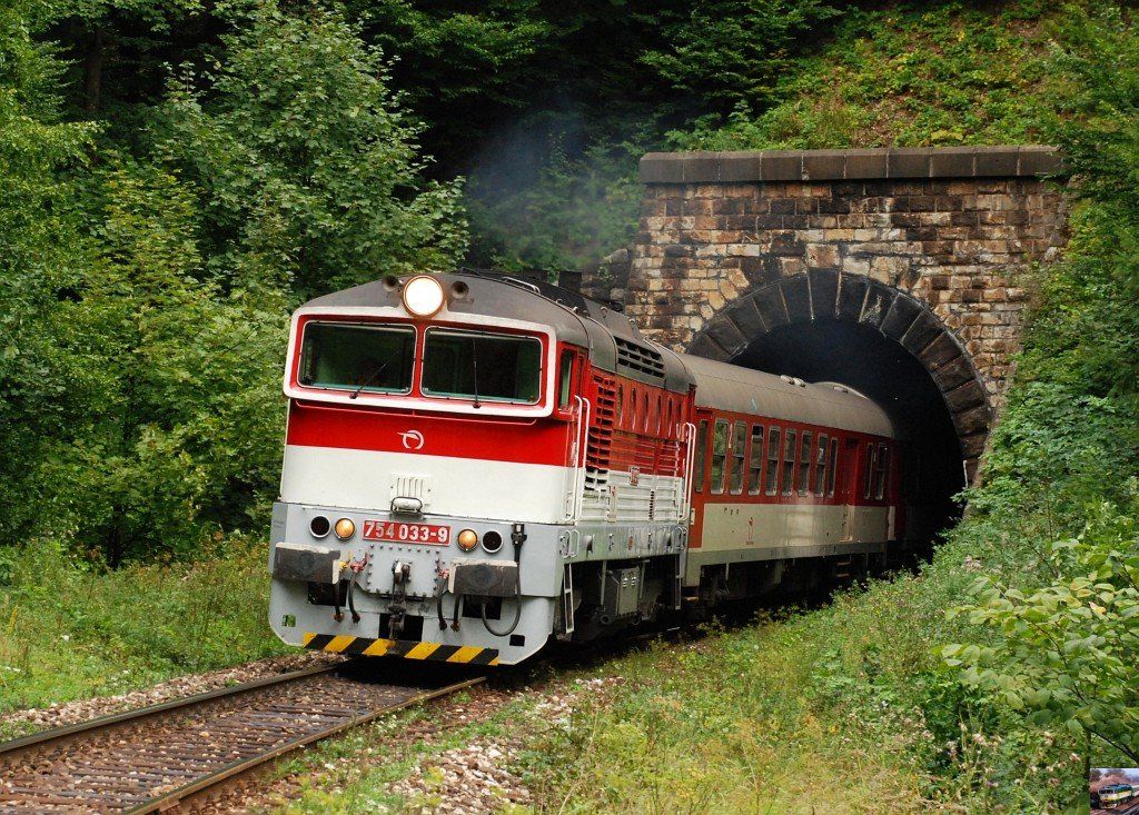 754 033 Harmanec - Doln Harmanec, abradsk I tunel, 27.8.2007