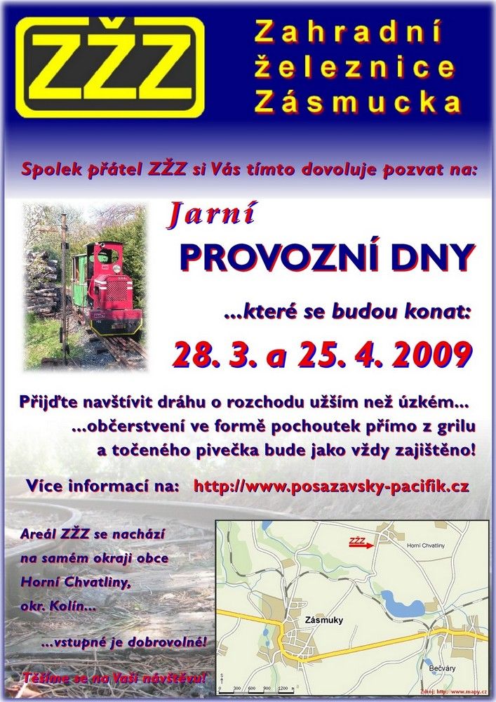 Pozvnka na jarn provozn dny ZZ - 28. 3. a 25. 4. 2009
