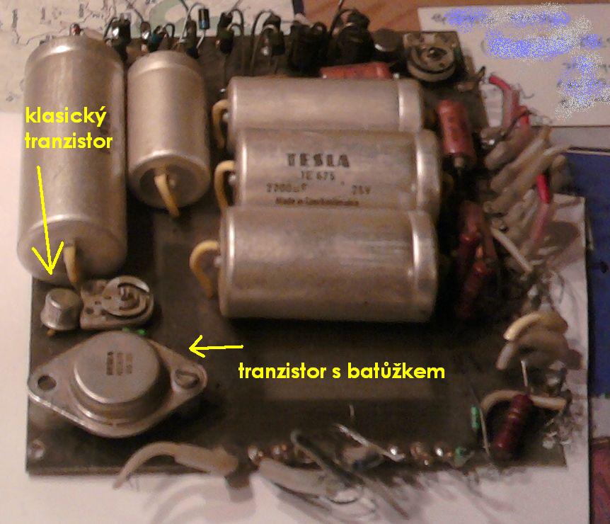 normln tranzistor a tranzistor s batkem...