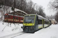 Uvolnn cesty Os 16209 pestavenm vlaku na vlekovou kolej v dopravn Doln Polubn