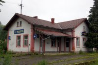 Koncov stanice Moldovia. Z n jet vychz lesn eleznice, na kter jsou provozovny obasn vkendov osobn vlaky s parn lokomotivou.