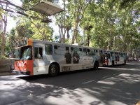 Provoz trolejbus v centru Mendozy.
