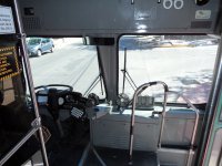 Interir ex-vancouverskho trolejbusu v Mendoze.