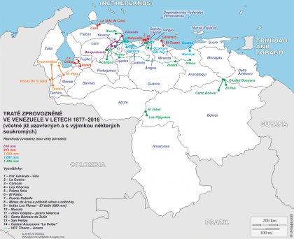 eleznin mapa Venezuely.