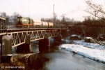 CD-771 111 crossing the railway bridge over river Ohre, (chemical works) Sokolov, 16 January 2001