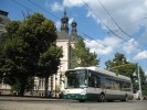 Pohled na trolejbus . 504, Kopeckho sady a budovu Zpadoeskho muzea.
