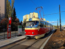 Historick tramvaj K2 ev..7000 DP Praha ek na odjezd ze zastvky Ciolkovskho. (22.10.2023)
