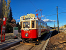 Souprava tramvaj s motorovm vozem ev..2272 ek na odjezd ze zastvky Ciolkovskho. (22.10.2023)