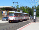 Dvojice ex-olomouckch T3 (libereck inv. . 15 + 14) odjd z vchoz zast. u ZOO (3. 6. 2020)