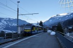 Na odjezdu z Grindelwaldu vlak najd na ozubnici u malch protihlukovch stn, 13. 1. 2018