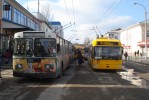 Trolejbusov uzel, kde kon vechny linky, vetn mezimstsk linky 19