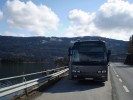 Zjazdov Volvo B10M na brehu vntrozemskho fjordu