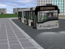 Jeden z pti 18ti metrovch autobus Solaris Urbino zapzoval ped odjezdem na linku 125 ve vozovn.