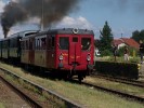 Odjezd parnho vlaku z Moravskch Budjovic s louc se lokomotivn etou Hurvnka 29.8.2010