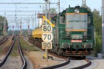 a na zvr 740 545-9 + 740 723-2 RM Lines odstaven s dumpcarama na 4.SK