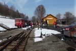 Vstup z prvnho vlaku v Zubrnicch.