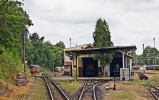 Zleva T47.011, v depu M27.00x a T47.005, J.Hradec, 15.7.2015