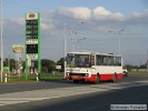 Ev. . 107 (Karosa B 732) v ulici Tnsk dnes naposledy na lince Vs mezi Globusem a Ostrojem.