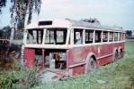 Vrak trolejbusu 3 Tr2 ev. . 110 v neznm obci