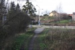 Vchod z obce Ropice - chodnk zde kon (za mnou vede trasa k eleznin zastvce na koridoru)