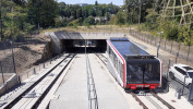Pozemn lanovka v Lucemburku spojujc tramvajovou tra a eleznin zastvku Pfaffenthal-Kirchberg