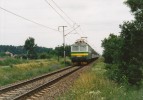 Lokomotiva . 141 008-3 v ele Os 5403 ped Opatovicemi n.L., dne 22.ervna 1996