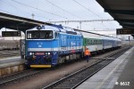 750 714-8 ve stanici Hradec Krlov hl.n. po pjezdu z Trutnova jako R 848 "pa" 2.1.2012
