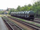 Cisterny s "betonem pro dlnici" v Nmti n/O. (pivezen pedtm na nkl. vlaku s "brejlovcem")