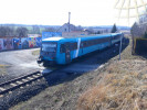 Dvojice jednotek 845.308 a 845.121 (R 1204) ek na odjezd ze el. zastvky Kaice. (20.3.2022)