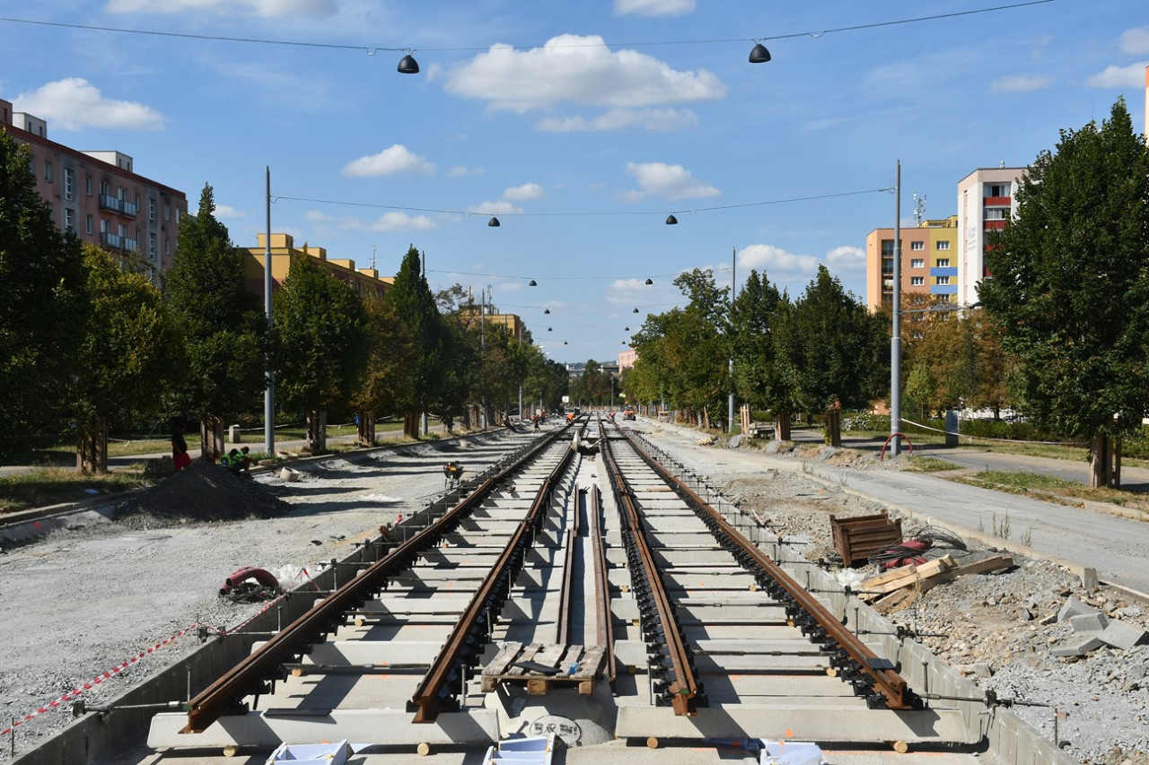 Rekonstrukce Koterovsk tdy a tramvajov trati tamt. Plze, Koterovsk x stkova, 07.09.2024