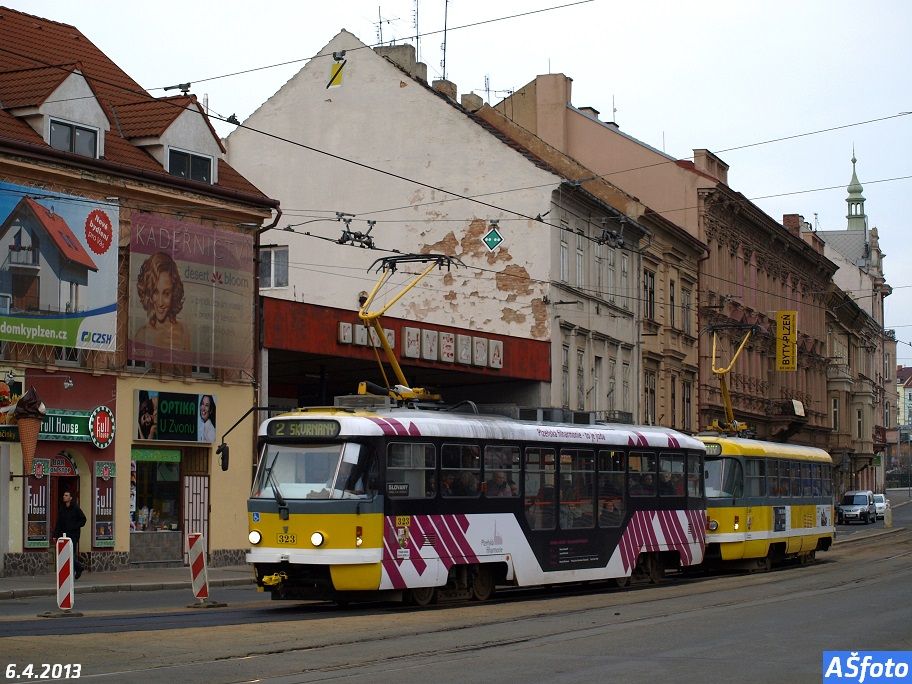 T3R-PLF . 323+248 projd prostorem U Zvonu. 8.4.2013