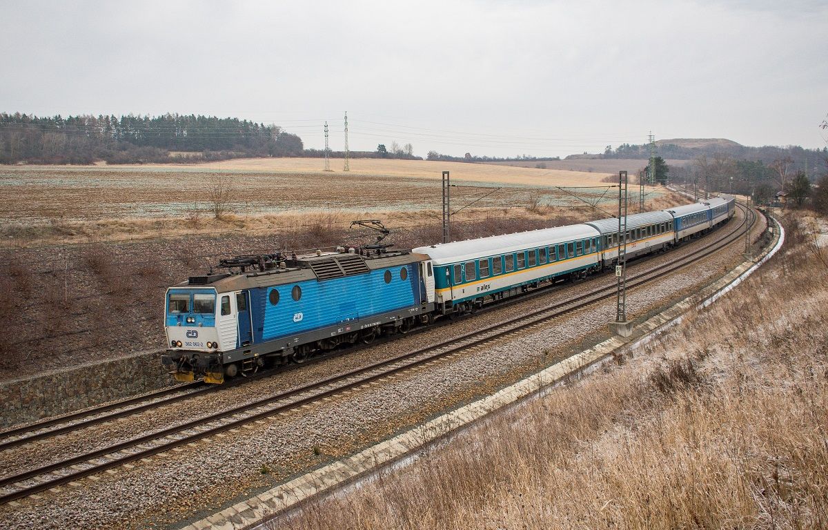 362 062 Ex 356 - Tra 170, sek Hoovice - Cerhovice ( tunel Osek ) 23.12.2021