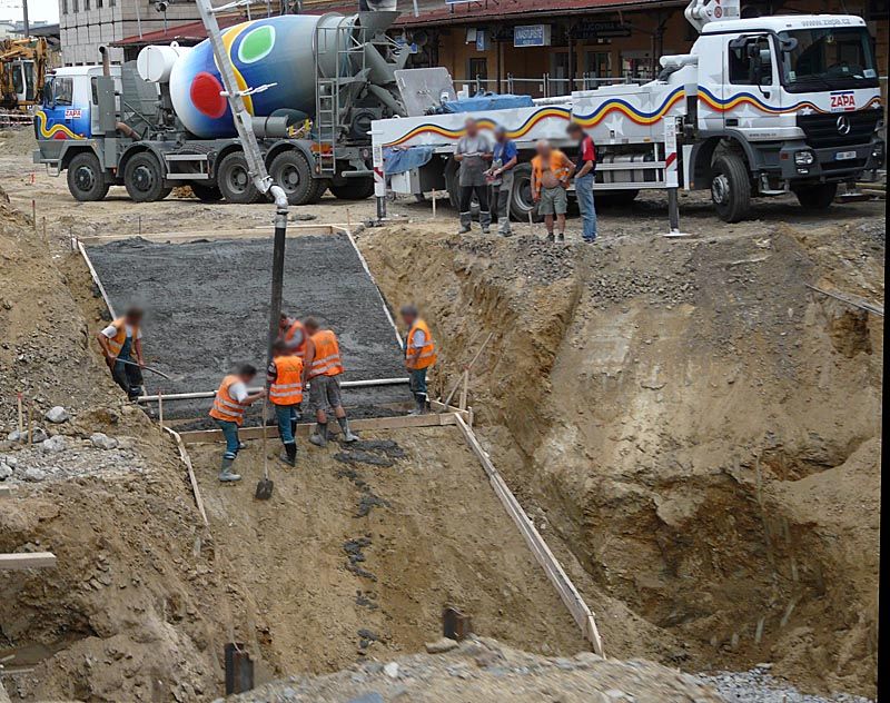 Beton schodit v pozdnm odpoledni