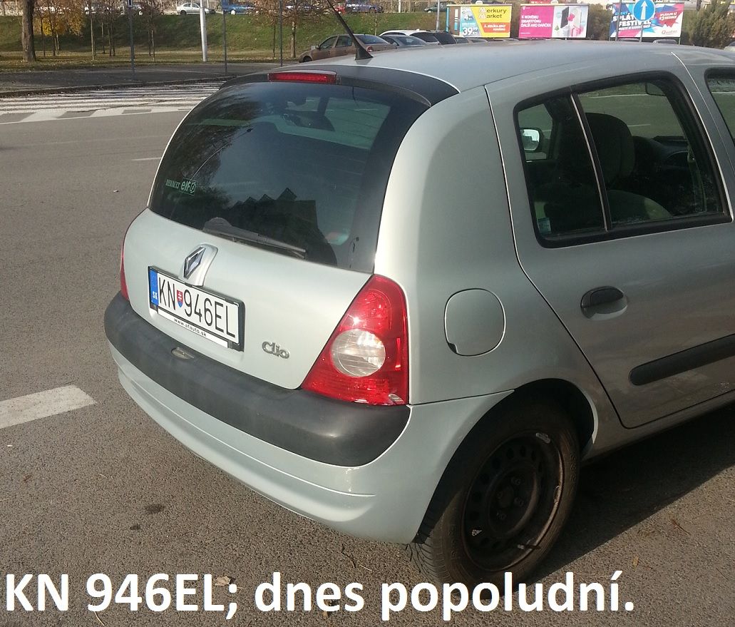 KN 946EL; dnes popoludn.