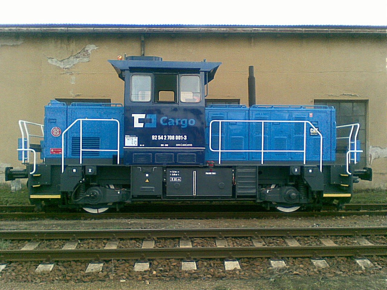 708 001-3 D Cargo; Jihlava 2.4.2010