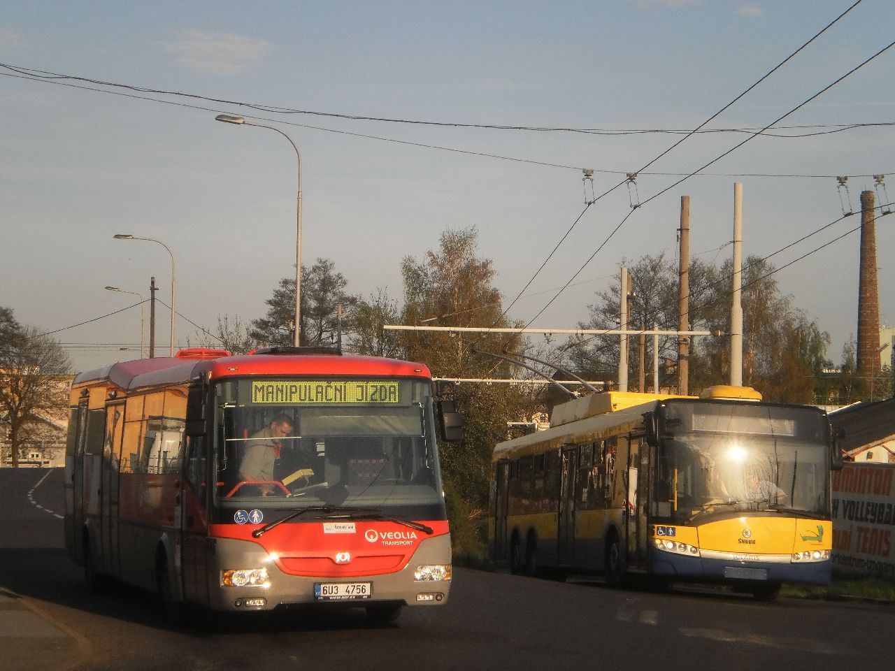 Nejnovj vozy MHD Teplice u vozovny :-)