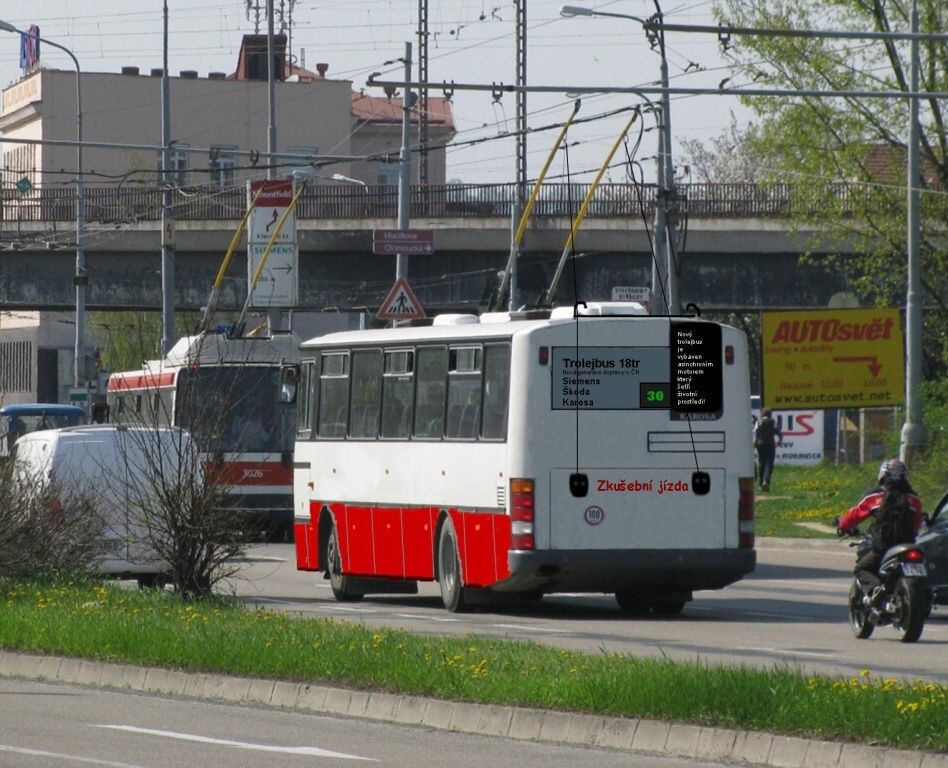 Trolejbus 18tr pi zkoukch v Brn