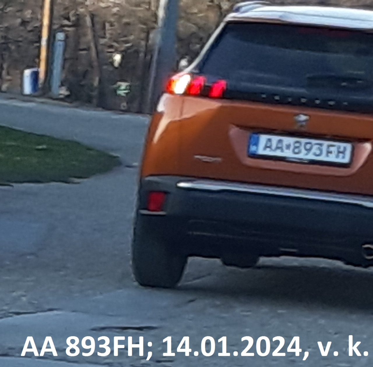 AA 893FH; 14.01.2024, v. k.