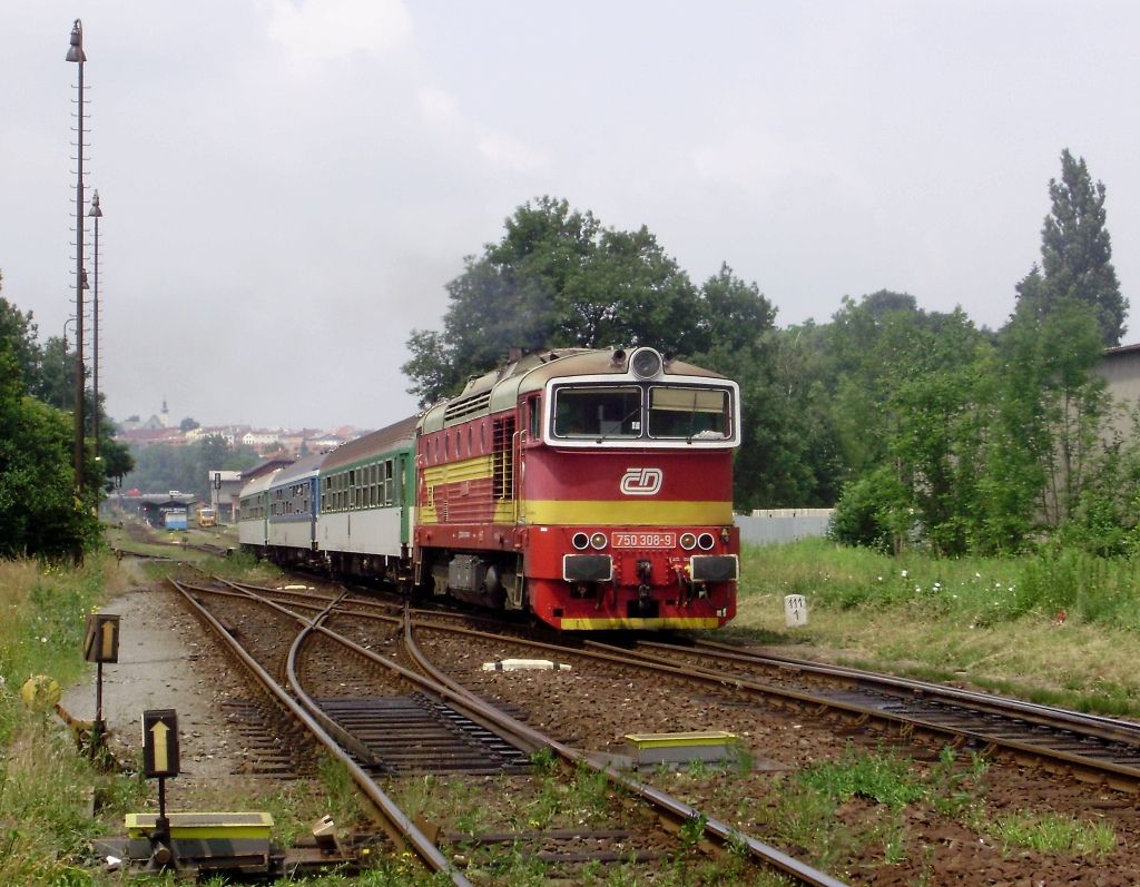 Lokomotiva 750.308, Frdek-Mstek, Os 3134, posledn den nasazen - 5.7.2013